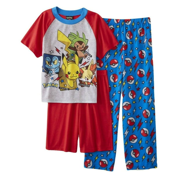 New Detective Pikachu Girls Boys Kids Summer leisure T-shirt Pants Pants Sets 
